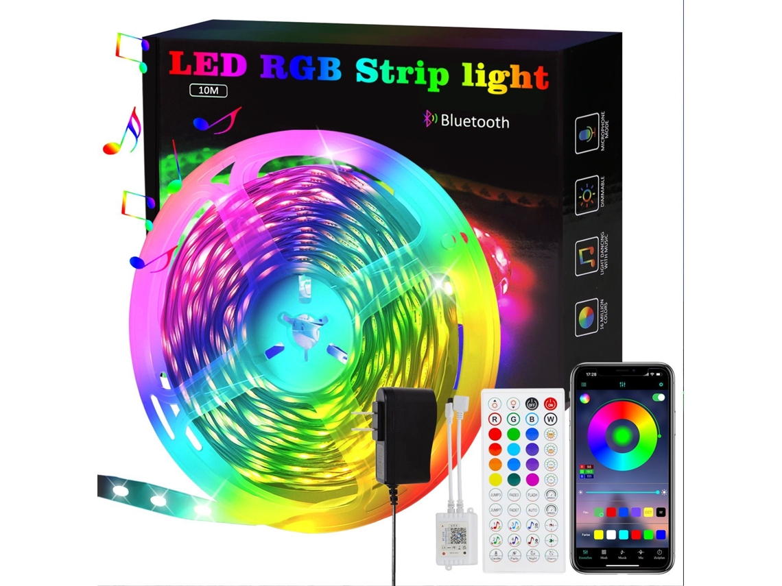 Tira De Led Rgb Ajustable Con Control Remoto Por Aplicación Tira De Led