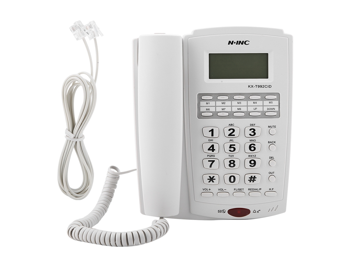 Teléfono fijo de escritorio con cable para hotel y oficina