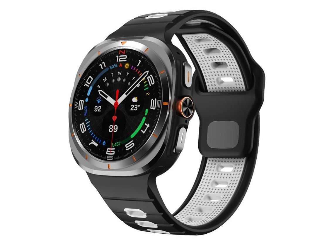 Correa de silicona para Samsung Galaxy Watch Ultra con rayas horizontales y hebilla invertida (47 mm)