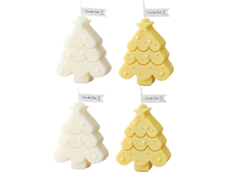 Velas de Navidad Regalos de decoración Vela de árbol de Navidad Velas de celebración de temporada de Navidad para decoración de mesa