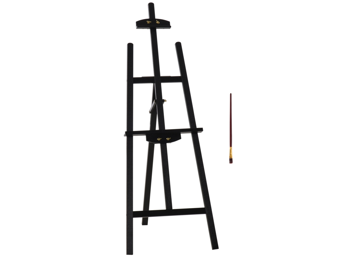 Caballete de madera de pino, plegable y ajustable 90°, para sentarse y pararse, para pintura artística Liptaptyn