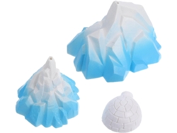 Lote De 3 Figuras De Pvc De Iglús En Miniatura Con Forma De Iceberg, Micropaisaje Ártico.
