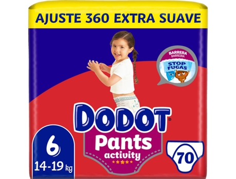 Pañales DODOT Pants Activity Extra T6 70 Unidades (2x35)