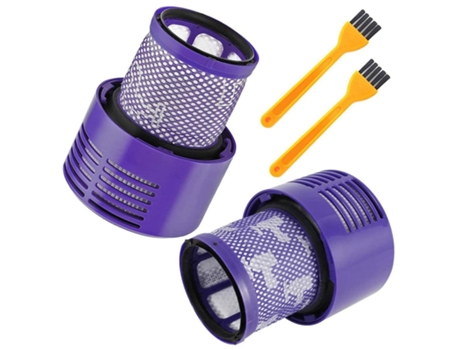 Filtro de repuesto lavable con 2 cepillos de limpieza para Dyson V10 Sv12, repuestos de aspiradora, 2 piezas