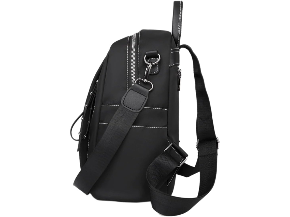 Mochila Impermeable Para Mujer, Bolso De Hombro Portátil Para La Escuela Y El Trabajo, Gran Capacidad Con Cremallera.