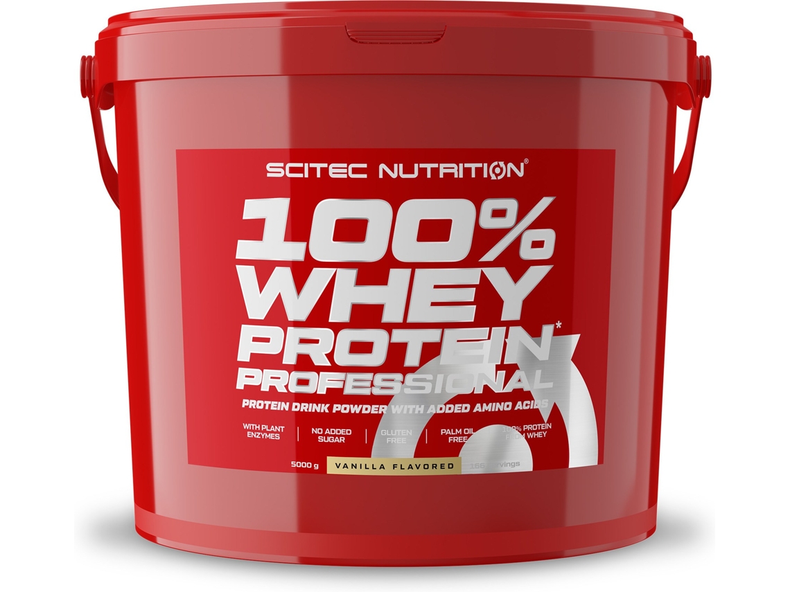 Proteína SCITEC NUTRITION 100% Professional Fórmula Mejorada Ni Azúcares (5 Kg - Vainilla)