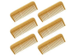 Peine Ecológico De Dientes Anchos Para Cabello Rizado Y Barba Para Hombres (6 Unidades)