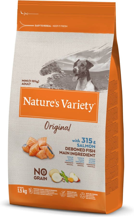 Natures Variety Original no grain pienso para perros adultos mini con sin espinas 15