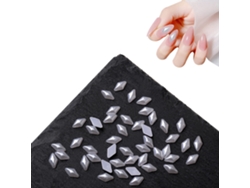 Juego de 1200 piezas de dijes de uñas blancos, formas variadas para manualidades RNEMITERY