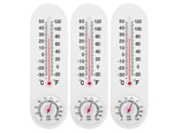 Juego de 3 termómetros e higrómetros para invernaderos, medidores de humedad, termómetros colgantes de plástico GOKOCO