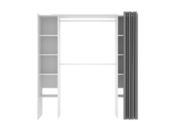 Kit Vestidor con Cortina DKIT Suit (Blanco - 205x180x50 cm)