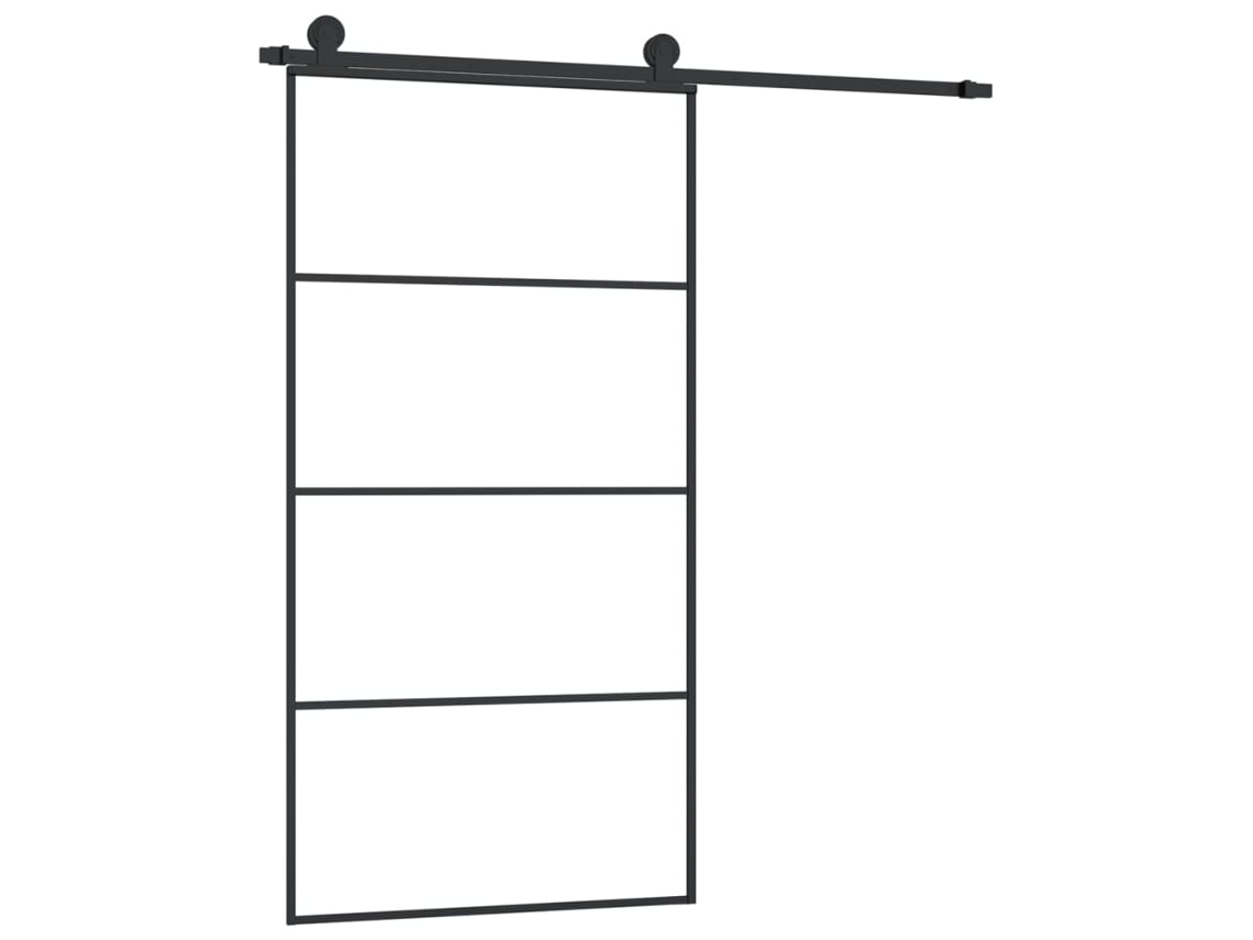Puerta Corredera VIDAXL Negro Cristal (102,5x205cm)
