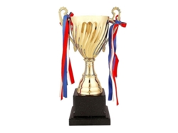 Troféu metálico Fasst para competições e eventos esportivos estudantis - Prático e durável.