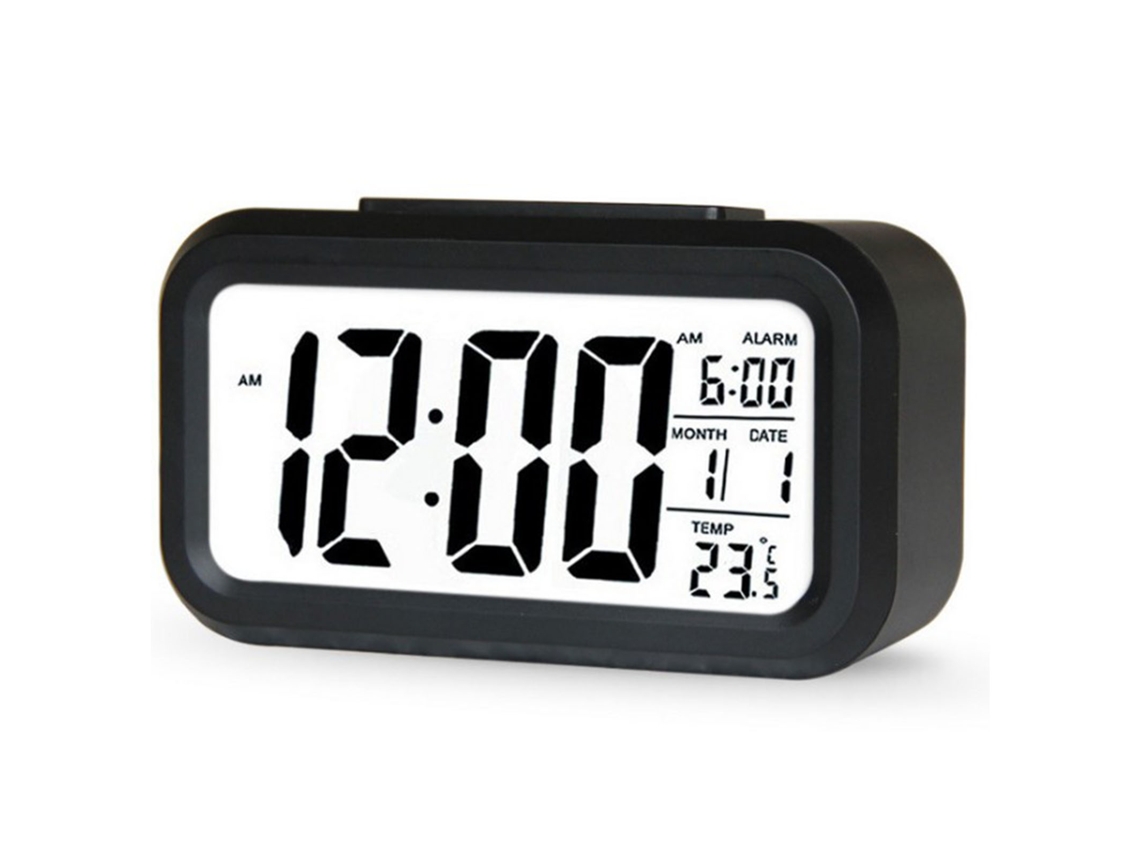 2026-reloj Despertador Electrónico Led Digital Inteligente Recargable Luminoso Para Estudiantes Niños Regalo Innovador Negro