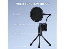 Trípode Y Filtro Antipop Linjou Para Podcasting Y Grabación De Voz.