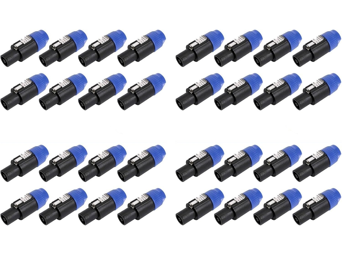 Lote De 32 Conectores Adaptadores De Cable De Audio Para Altavoces (4 Unidades)