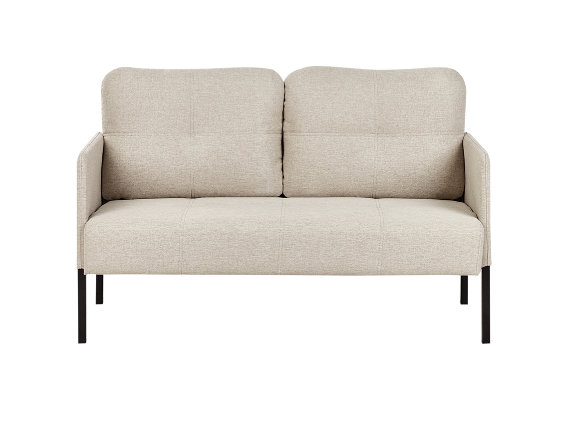 Sofá de 2 plazas BELIANI Lahti de Poliéster Beige 124x70x70