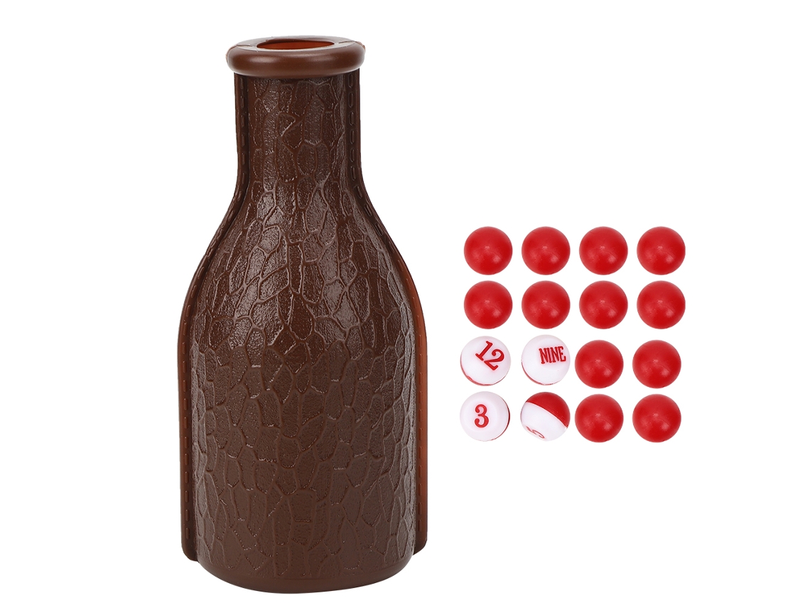 Omni-botella Para Billar Con 16 Bolas Numeradas Caja De Dados Accesorios De Billar Marrón