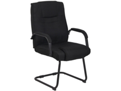 Silla de visita Attila en tejido CLP negro/negro