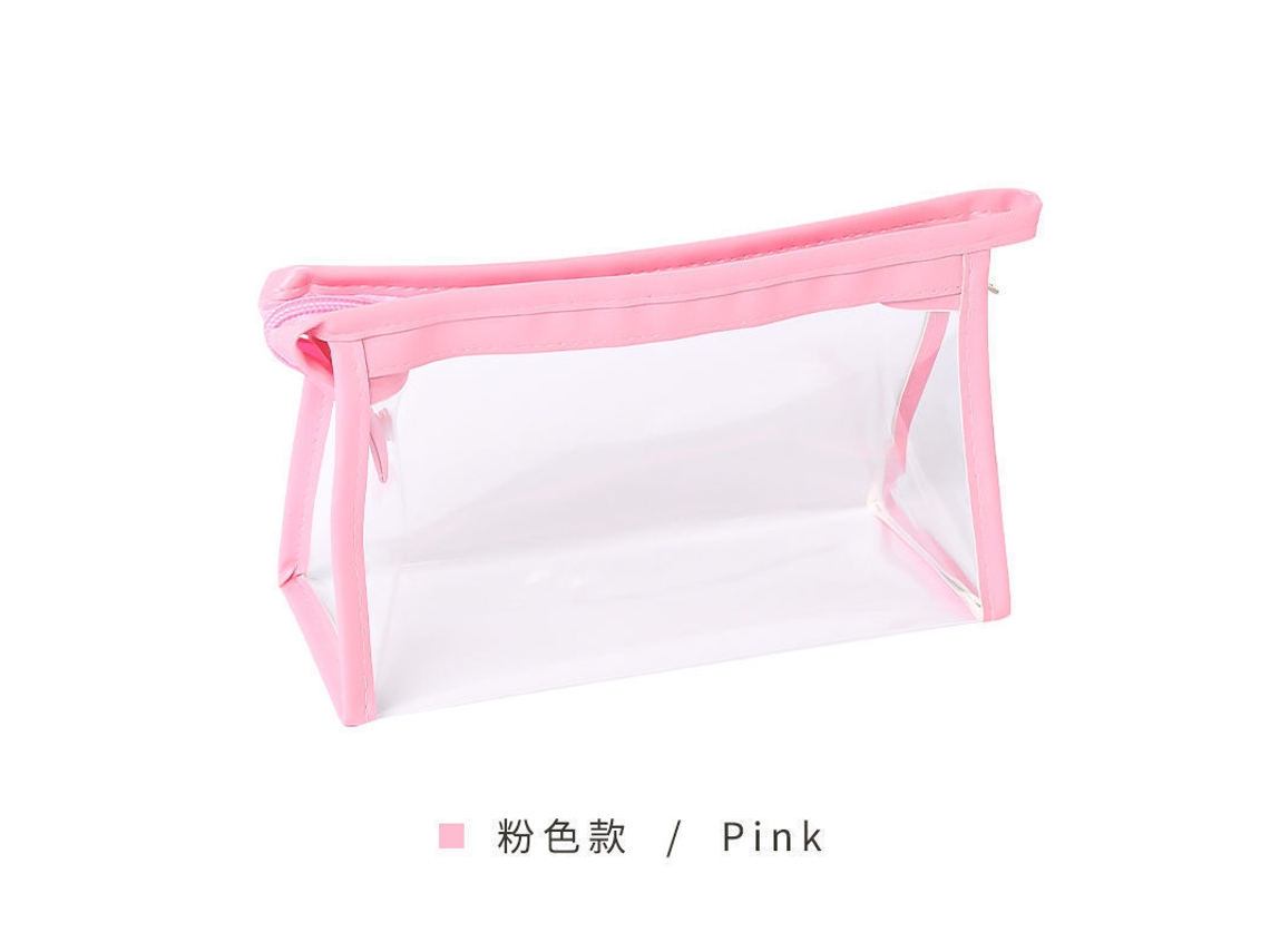 Estuche Transparente Para Lápices, Bolsa De Papelería Para Exámenes De Gran Capacidad, Rosa SIURN