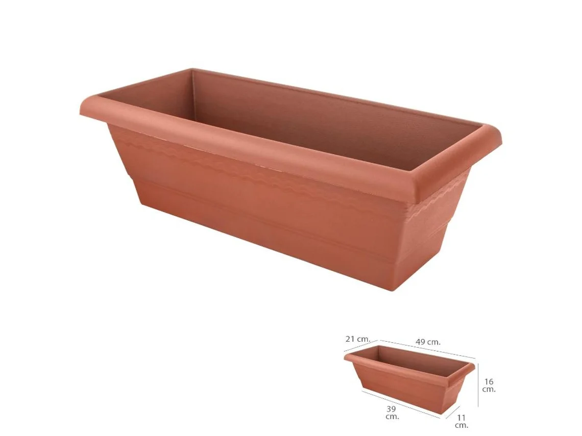 Jardinera balcon saturnia 49x21x16 cm.