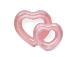Anillos De Natación Inflables En Forma De Corazón Dulce, Círculo De Natación Rosa Rojo Wiuos