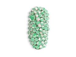 Rebe-adornos De Unhas De Strass 3d Com Base Plana E Pérolas Mini Para Manicura, Decoração De Unhas Diy Verde