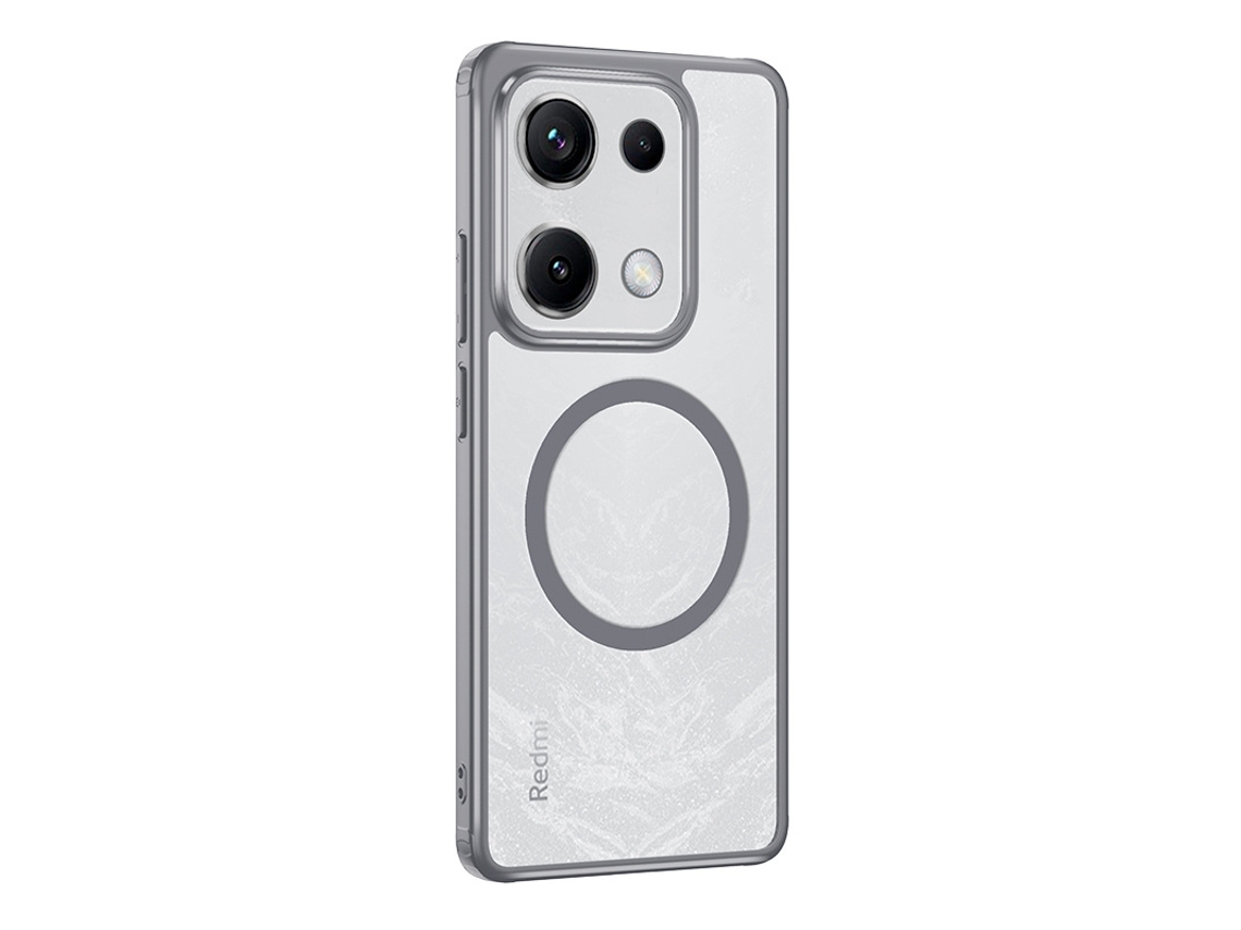 Capa Fosca Para Celular Com Textura Semelhante À Pele, Para Proteção Contra Quedfecho Magnético Cinza - Xiaomi Poco M6 4g