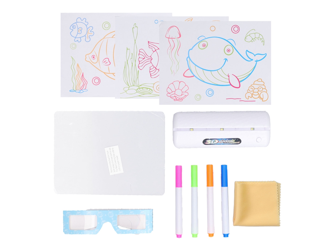 Pizarra Mágica Fluorescente 3d Reutilizable Para Dibujo Educativo Para Niños, Estilo 2