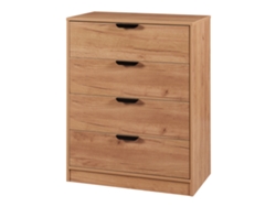 Aparador Varkaus con 4 cajones MDF 90x70x40 cm - Roble [EN.CASA]