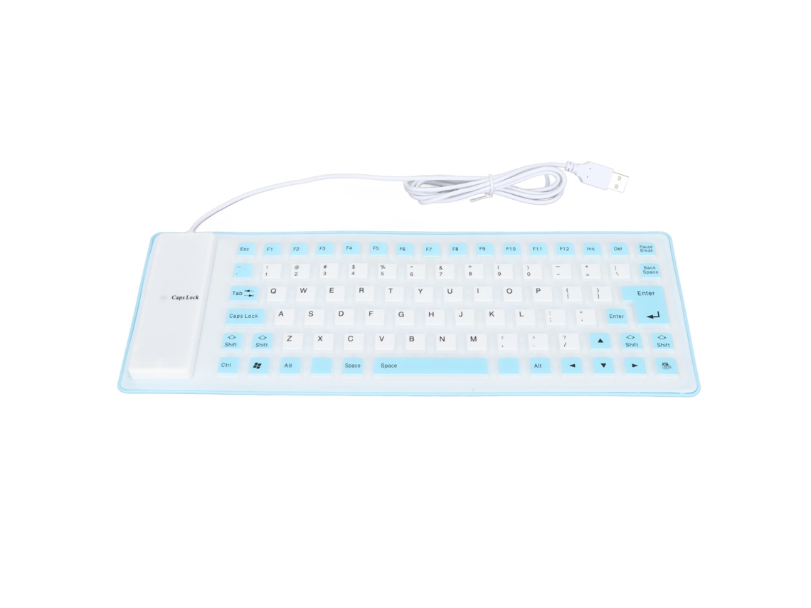 Teclado De Silicona Sellado, Ligero, Portátil, Silencioso, Suave Y Cómodo, Con 85 Teclas - Azul