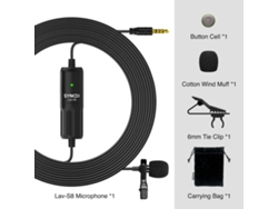 Micrófono Lavalier Lapel Clip-on Omnidireccional Con Reducción De Ruido, Cable 8m Para Cámara Dslr, Smartphone, Pc, Grabación De Video, Vlogging