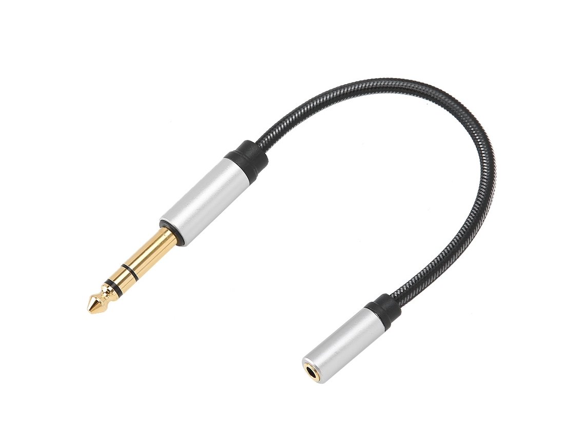 Cabo de Áudio Mali 6.5mm Macho para 3.5mm Fêmea, Extensor, Alumínio, 0.15m, Plug and Play