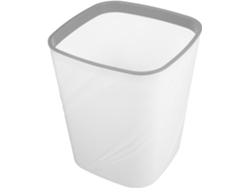 Cubo de basura de cocina de plástico blanco con estilo, fácil de guardar, sin tapa, de gran capacidad.