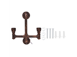 Lámpara De Pared Steampunk De Hierro Con Doble Cabezal Y Base E27 Para Decoración Industrial, 220 V.