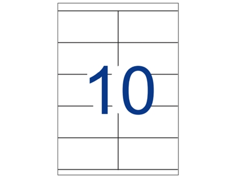 Etiquetas Adhesivas Multi3 Rectas Multi3 100 Hojas APLI (Blanco - 105 X 57 mm)