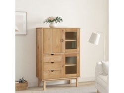 Aparador | Mueble De Comedor | Buffet De Madera Maciza De Pino 85x43x125 Cm Wsd99054
