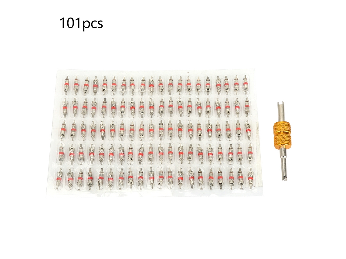 Kit De Reparación De Válvulas Y Vástagos De Neumáticos Para Automóviles De 101 Piezas Con Núcleo De Válvula Y Vástago.