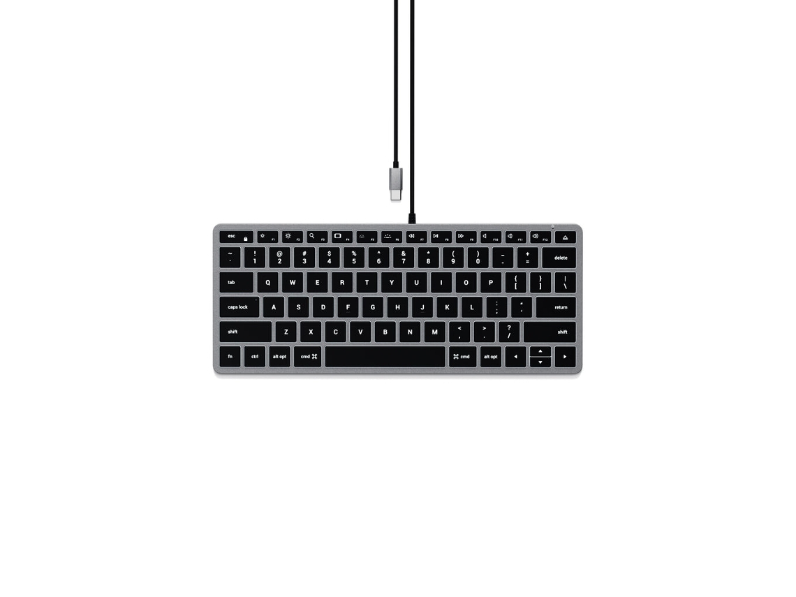 Teclado SATECHI Aluminio,Negro