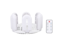 Ventilador de techo E27 con luz LED, control remoto, 6500k