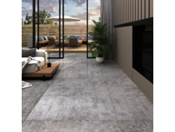 Lamas Para Suelo Autoadhesivas Pvc Gris Hormigón 5,21 M² 2 Mm