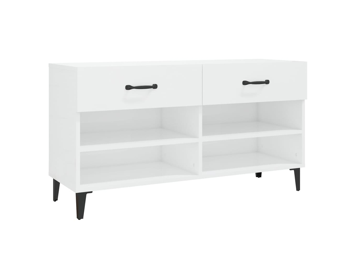 Zapatero MAISON EXCLUSIVE en Derivados de Madera Blanco Brillo (102x35x55 cm)