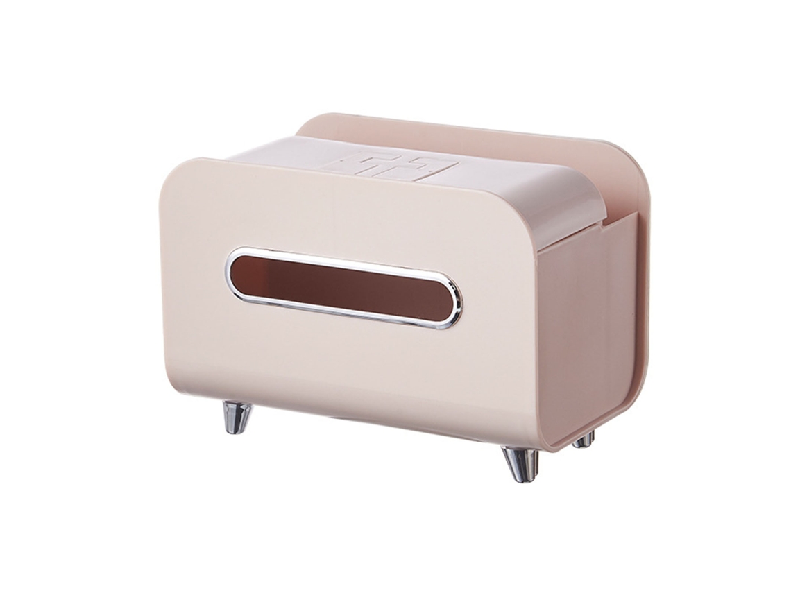 Soporte Multifuncional Para Papel Higiénico De Escritorio Con Soporte Para Teléfono Y Organizador - Rosa