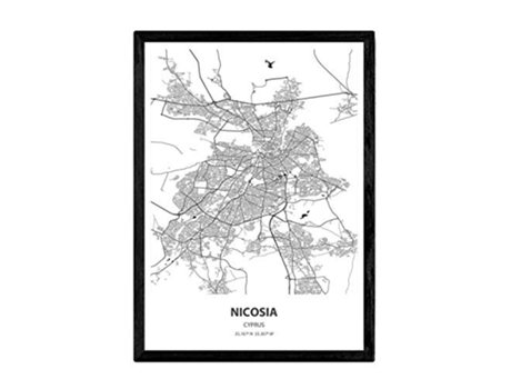 Poster NACNIC Mapa de Nicosia Chipre (A3)