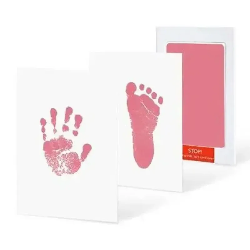 Kit Para Crear Huellas De Manos Y Pies De Recién Nacidos (rosa), Incluye Almohadilla De Tinta Y Marco, Como Recuerdo.