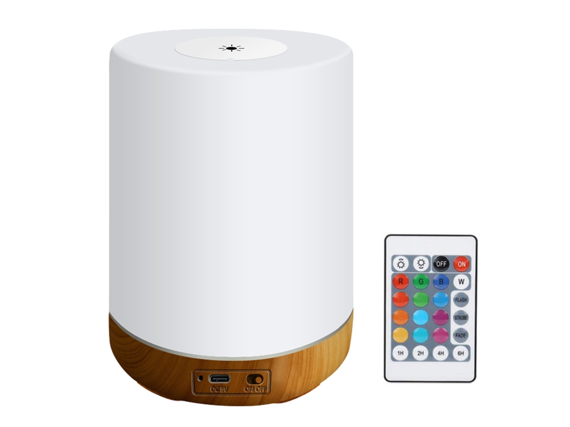 Bj-luz Noturna Led Recargável Usb Com Luz Rgb E Branca Quente, Controle Táctil Para Crianças, Dormitório E Sala