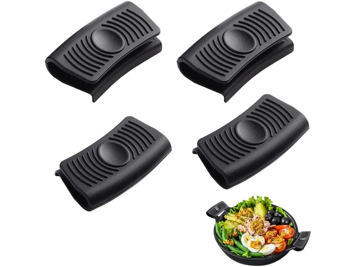 2 Pares De Asas De Silicona Aislantes Para Ollas - Antiquemaduras Con Agarre Seguro