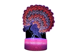 Lámpara LED de noche 3D con luz LED para mesita de noche, regalo creativo