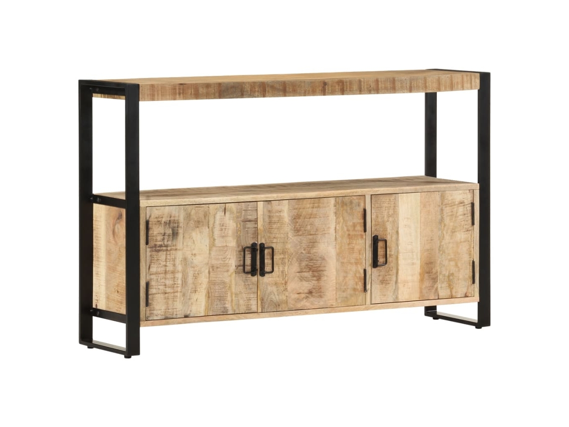 Aparador Madera Maciza De Mango 120x30x75 Cm