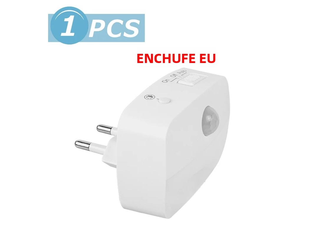 (1 Pieza) Mini Luz Nocturna Led Con Sensor De Cuerpo Humano Pir, 3 Modos, Enchufe Estándar Europeo.